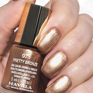 Nail polish with Silicon Лак для ногтей с кремнием 971 pretty bronze 5 мл