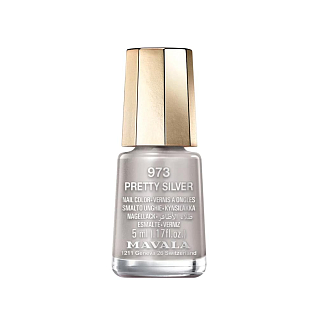 Nail polish with Silicon Лак для ногтей с кремнием 973 pretty silver 5 мл