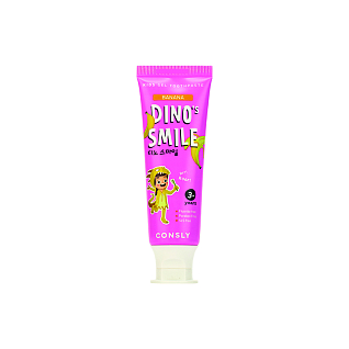 Consly Dinos Smile Д Детская гелевая зубная паста c ксилитом и вкусом банана, 60г