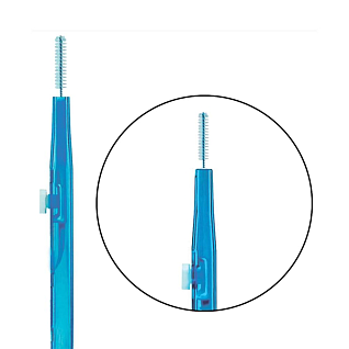 Щеточка многофункциональная для бровей и ресниц baby brush 1.0 мм, голубая