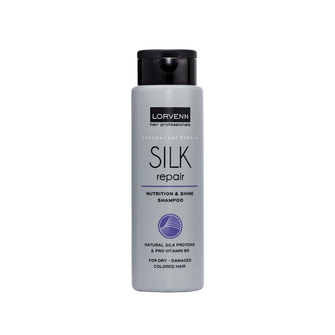 SILK REPAIR Шампунь реструктурирующий для сухих-поврежденных окрашенных волос с протеинами шелка 300 мл