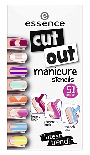 Наклейки для ногтей cut out manicure stencils