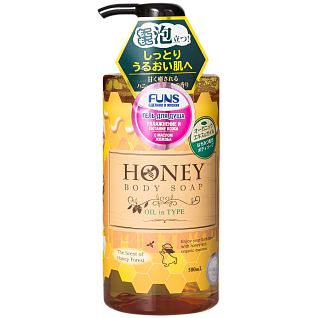 FUNS Гель для душа увлажняющий с экстрактом меда и маслом жожоба 500 мл honey oil