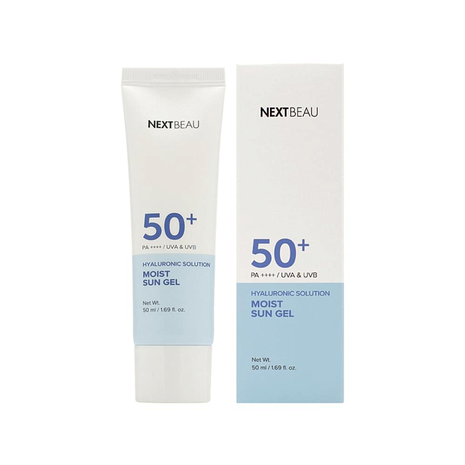 Nextbeau Sun Expert Увлажняющий солнцезащитный гель с гиалуроновой кислотой spf 50+ pa++++, 50мл