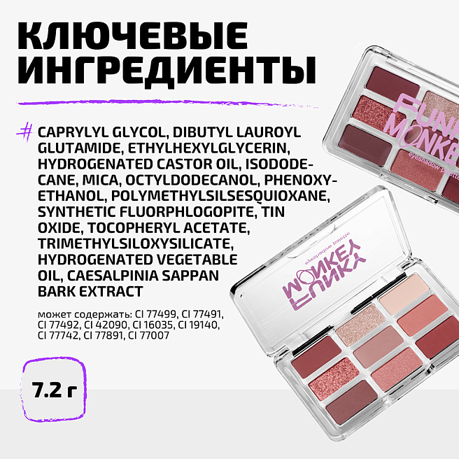 Палетка теней для глаз Eyeshadow palette Тон 02 ягодный