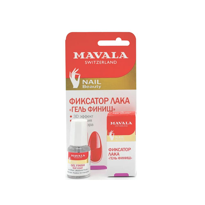 Фиксатор лака top coat gel finish carded на блистере 5 мл