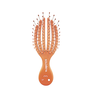 BIO BRUSH Расческа для сухих и влажных волос мини оранжевый осьминог