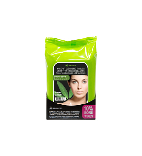 MakeUp Cleansing Tissue Влажные салфетки для удаления макияжа  33 шт green tea