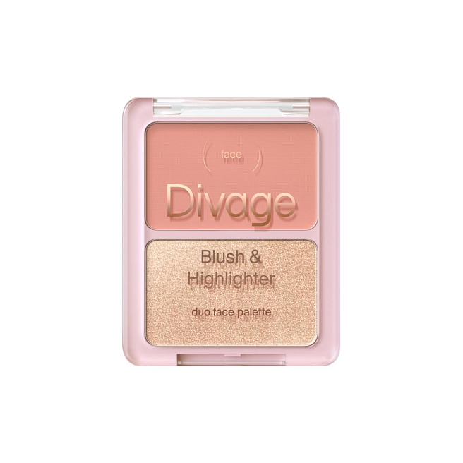 Палетка для лица Blush & Highlighter Duo Face Palette Тон 01