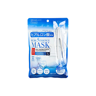 Japan Gals Pure5 Essence Маска для лица с гиалуроновой кислотой 7 шт