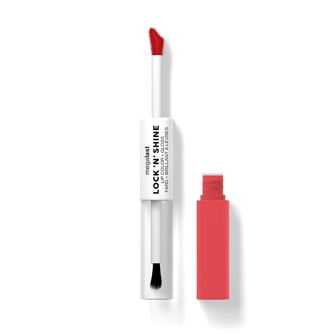 Помада-блеск 2 в 1 Megalast Lock n` Shine Lip Color Тон 1115533e shining hibiscus