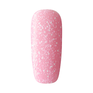 SOPHISTICATED База-лак для ногтей желейной текстуры холодный розовый с белым неблестящим глиттером 0328 12 мл