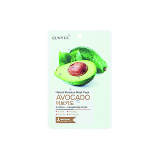 Маска тканевая с экстрактом авокадо, 22мл, eunyul
