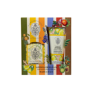 Pomario Collection Набор С ароматом лимона и имбиря ,крем для рук 75 мл +мыло 106 г