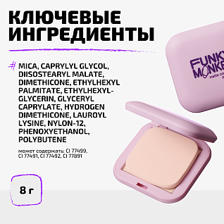 Пудра для лица компактная матирующая Compact Powder Тон 04 темно-бежевый