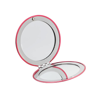 Зеркала - Зеркало круглое, металл, с рисунком, 70мм, ассорти