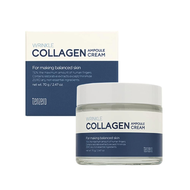 Tenzero Collagen Разглаживающий ампульный крем с коллагеном, 70г