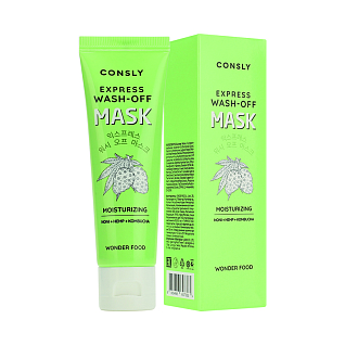 Consly Экспресс-маска для интенсивного увлажнения и восстановления кожи c экстрактами нони, семян конопли и комбучей, 50мл