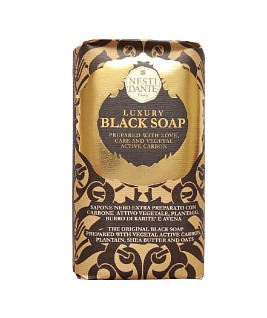 Luxury Мыло luxury black soap роскошное чёрное аромат пачули, гиацинта, розового перца, жасмина 250 г