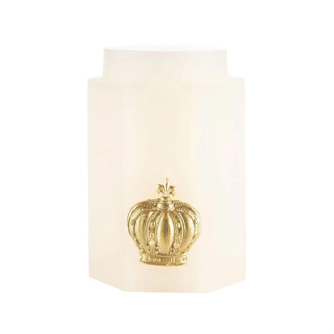 Moments Crown - Свеча белая без аромата с лампочкой внутри с украшением в виде короны