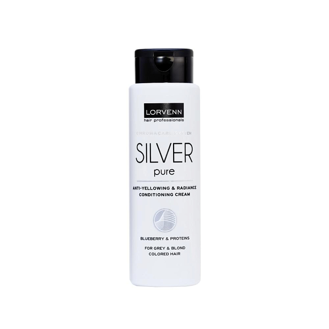 SILVER PURE Крем-кондиционер нейтрализующий для седых, блондинистых, окрашенных или осветленных волос 300 мл