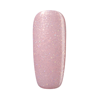 LUXURY&STYLE DELICACY Лак для ногтей желейной текстуры припыленный светло-розовый с большим количеством голографических частиц 12 мл