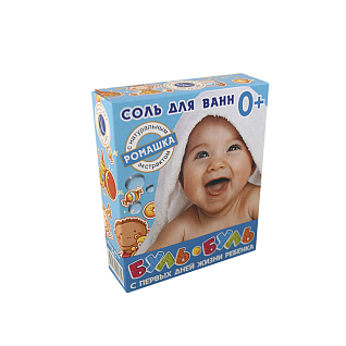 Соль для ванн детская неароматизированная с экстрактом ромашки