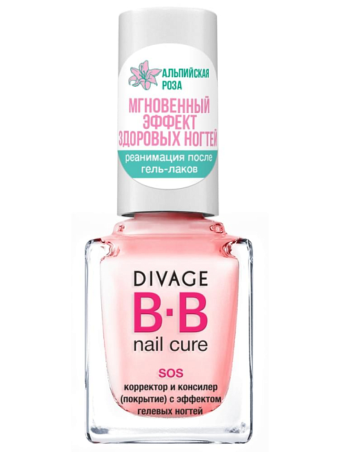 Nail Cure Bb - Корректор и консилер покрытие с эффектом гелиевых ногтей sos