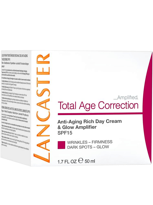 Total Age Correction Amplified anti-aging rich day cream & glow amplifier spf15 интенсивный питательный дневной крем для лица глубок