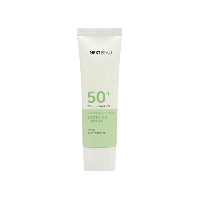 Nextbeau Sun Expert Успокаивающий солнцезащитный гель с экстрактом алоэ spf 50+ pa++++, 50мл