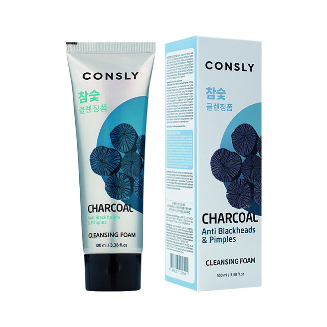 Consly Cleansing Classic Кремовая пенка для умывания c древесным углем против черных точек, 100мл