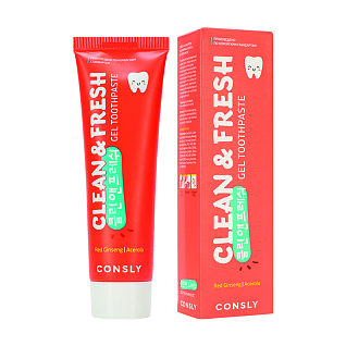 Clean & Fresh Гелевая зубная паста с экстрактами красного женьшеня и ацеролы, 105г