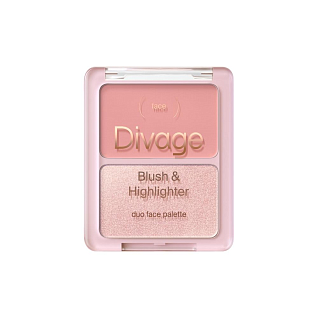 Палетка для лица Blush & Highlighter Duo Face Palette Тон 02