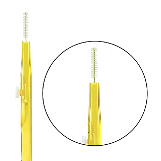 Щеточка многофункциональная для бровей и ресниц baby brush 1.0 мм, жёлтая