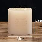 Moments Creamy - Свеча парафиновая кремовая без аромата диаметр 15 см высота 15 см
