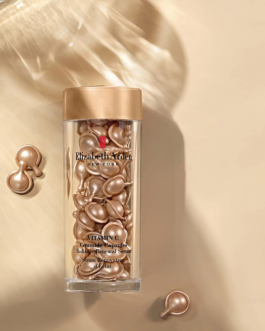 Ceramide Cыворотка для лица и шеи обновляющая и придающая сияние с витамином с 60 капсул