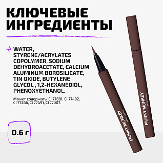 Маркер для глаз сияющий Glitter eyeliner Тон 05 бронзовый