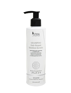 Укрепляющий шампунь hair repair solution keratin 250 мл korean formula 21 in 1 с дозатором
