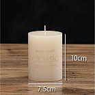 Moments Creamy - Свеча парафиновая кремовая без аромата диаметр 7,5 высота 10 см