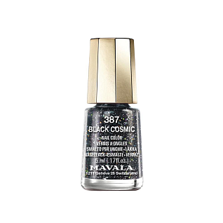 Nail polish Лак для ногтей 387 black cosmic 5 мл