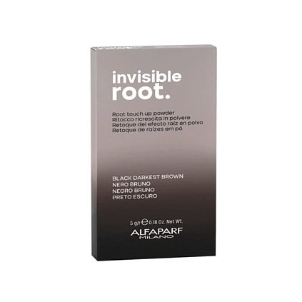 INVISIBLE ROOT Пудра для окрашивания волос root touch up powder black darkest brown 5гр